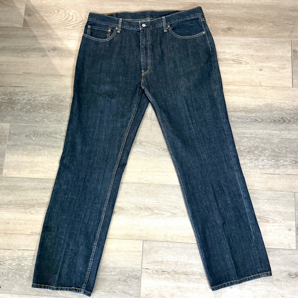 Men's Levi Strauss & CO. 599 Blue Denim Straight-Leg Jeans 42/36 Big and Tall